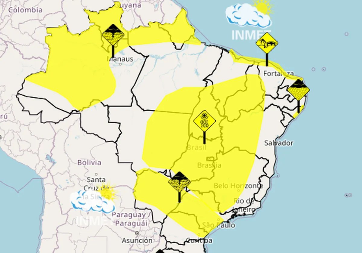 Veranico mantém calor acima da média no país nesta quinta-feira; Sul tem previsão de chuva forte - Imagem do artigo