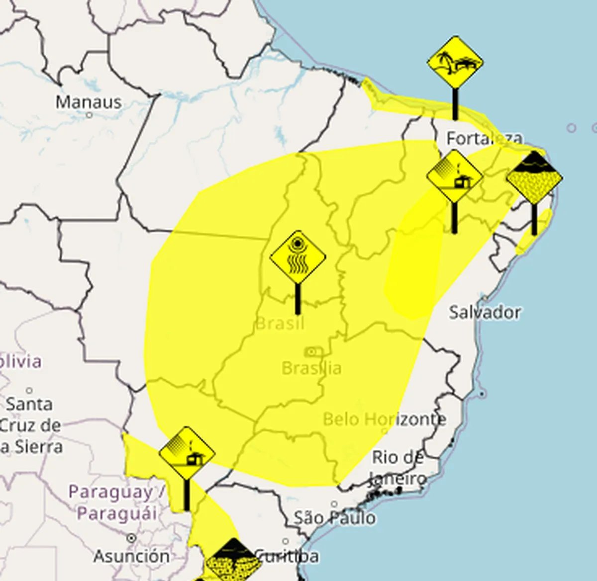 Alerta de chuva intensa no Rio Grande do Sul contrasta com tempo seco no restante do país nesta sexta-feira - Imagem do artigo