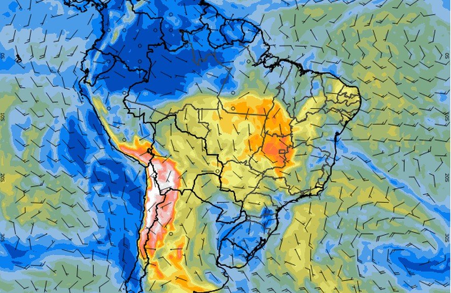 Ar seco leva umidade a nível de emergência em várias regiões nesta terça-feira - Imagem do artigo original