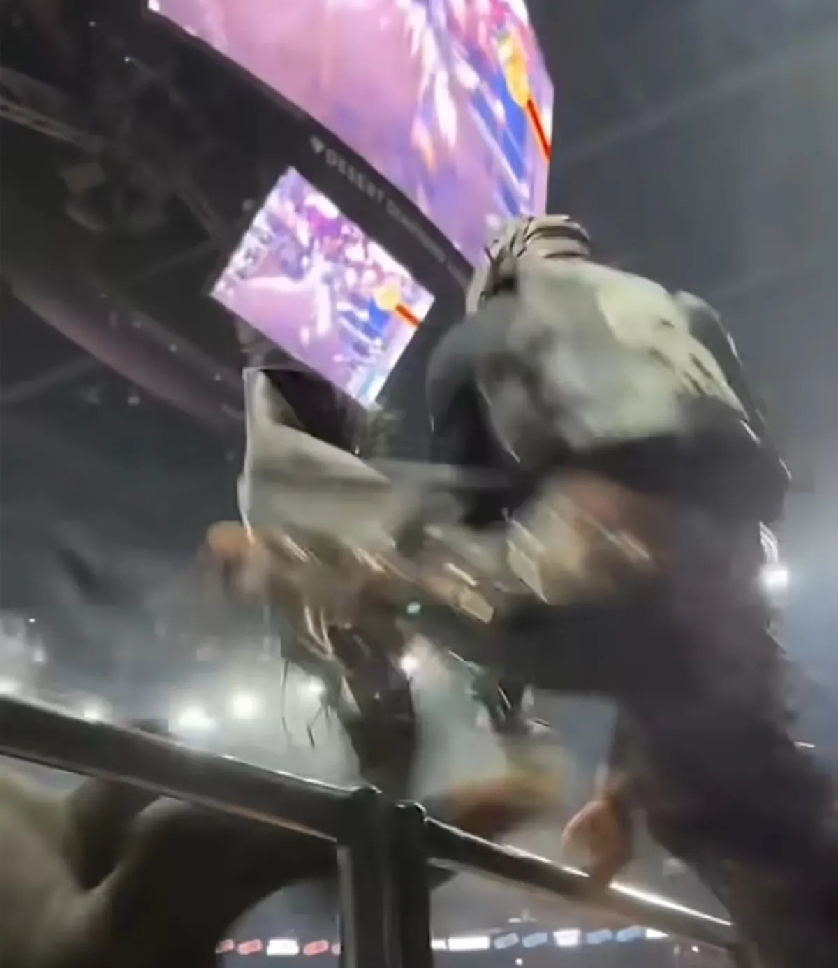 Peão é lançado na arquibancada após ser atingido por touro em etapa da PBR nos EUA - Imagem do artigo