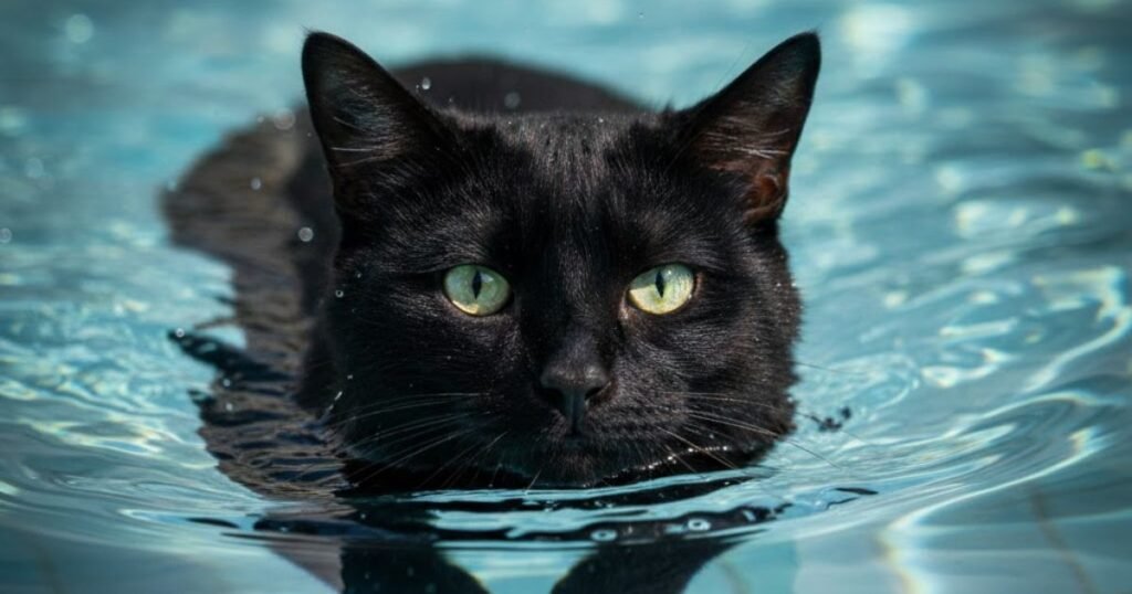 gato sabe nadar ou apenas flutua