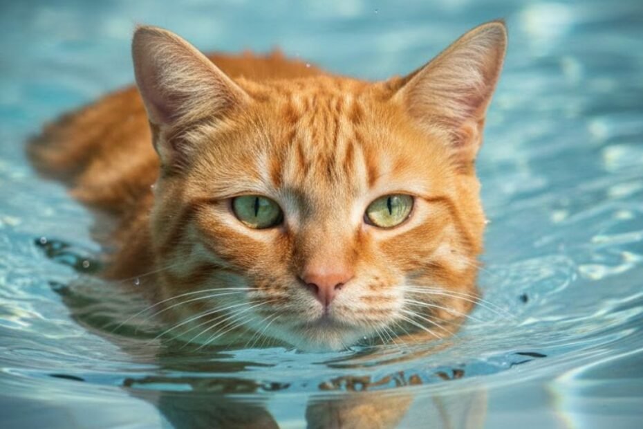 gato sabe nadar com segurança