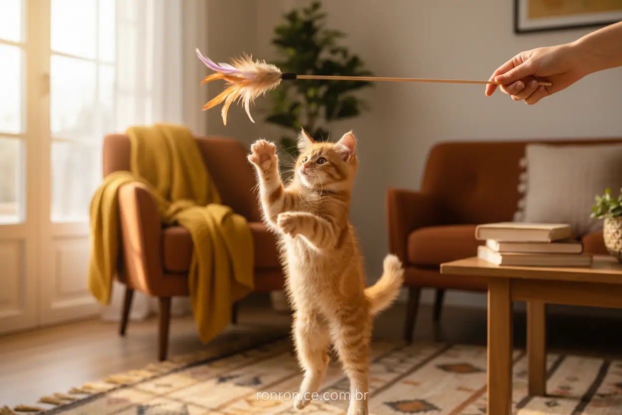 Brincadeiras com Gato Filhote Como Cuidar de Gato Filhote Passo a Passo: Brincando com o filhote