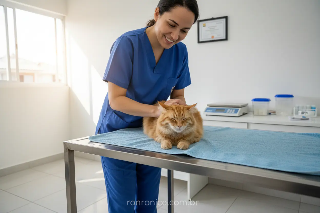 como cuidar de gato em apartamento com visitas ao veterinário
