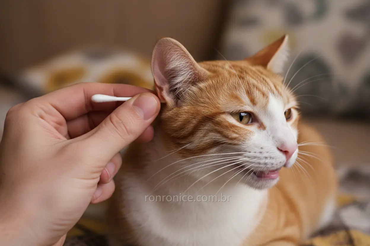 Erros ao limpar o ouvido do gato Como limpar o ouvido do gato de forma errada