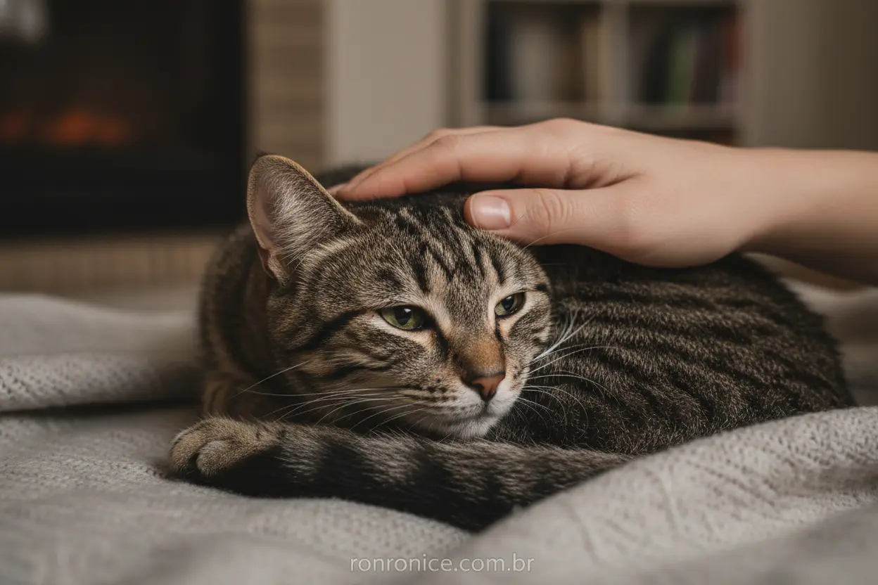 Gato letárgico, um dos sinais de alerta de doença.